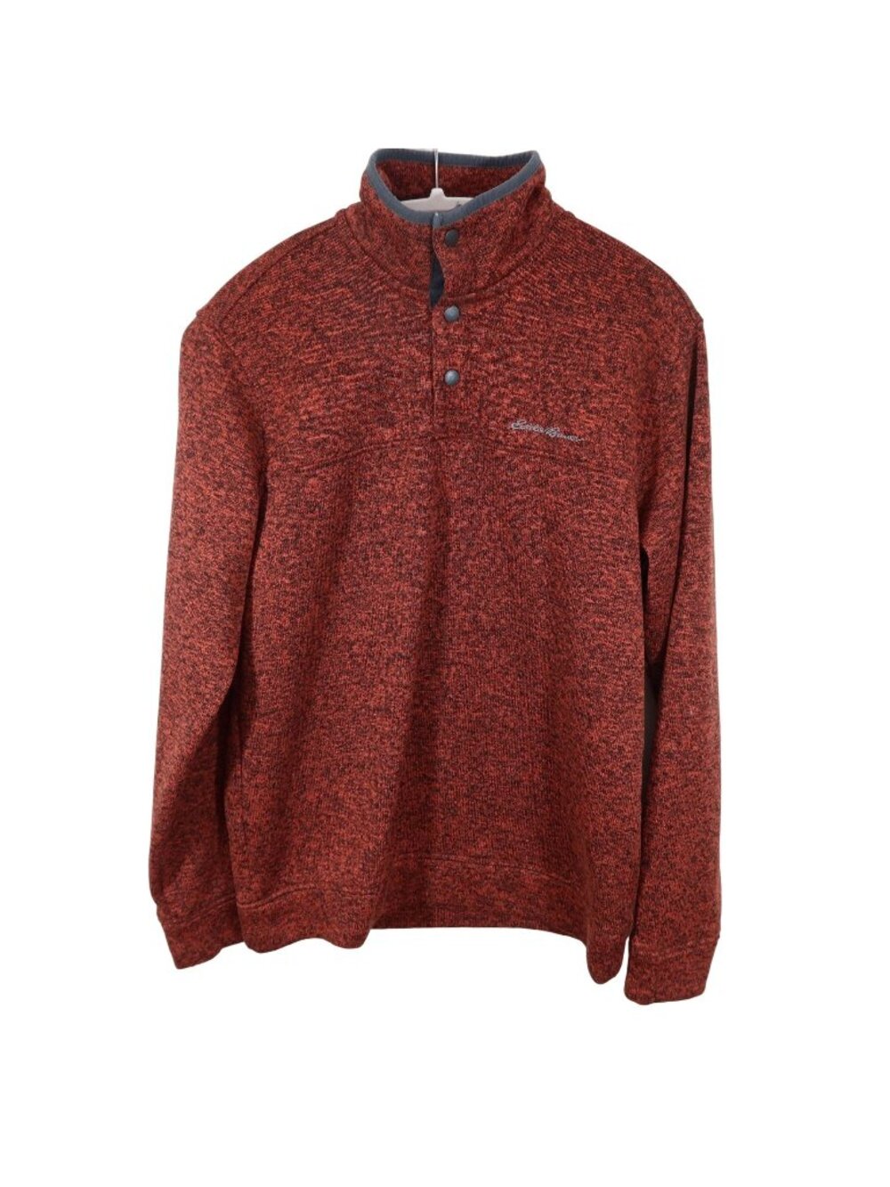 EDDIE BAUER Radiator Sweater Fleece Mock Neck Pullover Size M Red Black Outdoor